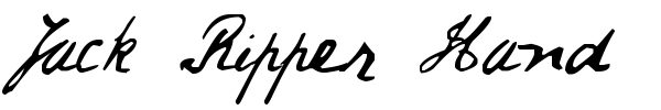 Jack Ripper Hand font preview
